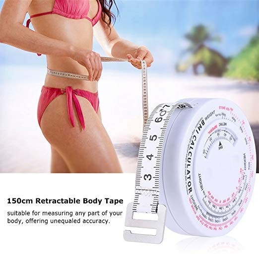 BMI Body Mass Index Retractable Tape 150cm Measure Calculator Diet Weight  Loss Tape Measures Tools
